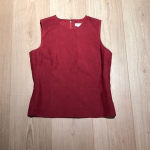 Deep Red Sleeveless Ann Taylor Top